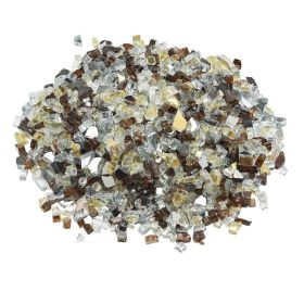VEVOR Fire Glass, 10 LBS / 4.5 KG High-Temperature Resistant Fireplace Rocks, 1/2-Inch / 12.7 mm Reflective Firepit Glass Rock