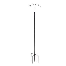 VEVOR Double Shepherds Hooks for Outdoor, 8 Pack 60 Inch Heavy Duty Bird Feeder Pole, 3/4 Inch Thick Garden Hooks for Hanging Hummingbird Feeder