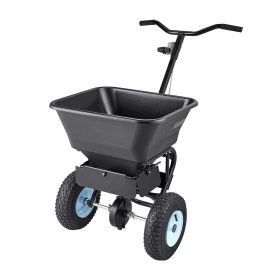 VEVOR Broadcast Spreader, 100LBS4Capacity, Walk-Behind Push Spreader, 0-9.8ft Spreading Width, 13 in All Terrain Pneumatic Tires
