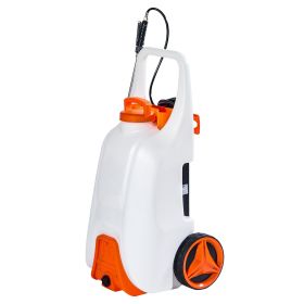 VEVOR Battery-Powered Sprayer with Wheeled Cart, 13.1 Gallons Electric Weed Sprayer, Adjustable 0-80 PSI, Yard Lawn Sprayers with Wheels