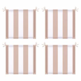 4PCS Outdoor Patio Seat Cushion Replacement Seat Cushion with Ties, 15" x 15" Patio Chair Pads for Gardens, Patios, and Dining Rooms