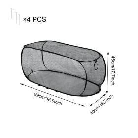 Pop Up Mesh Plant Cover, Plant Protector for Raised Garden & Flower Bed (size: 99*45*40cm/38.9*17.7*15.7inch)